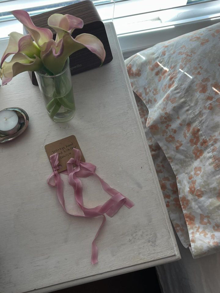 Silk Hair Bows | Pink