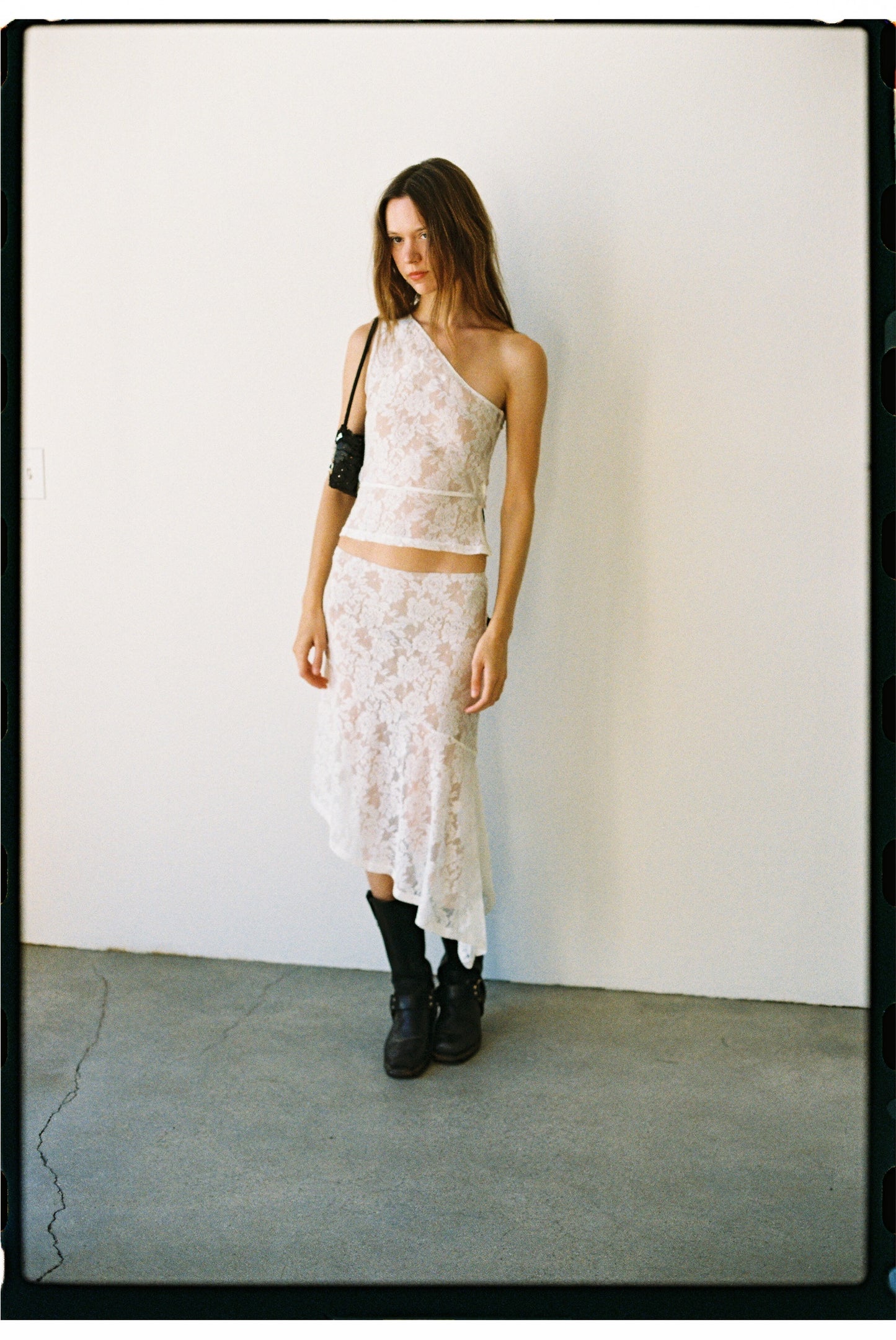 Cheri Asymmetrical Skirt | White