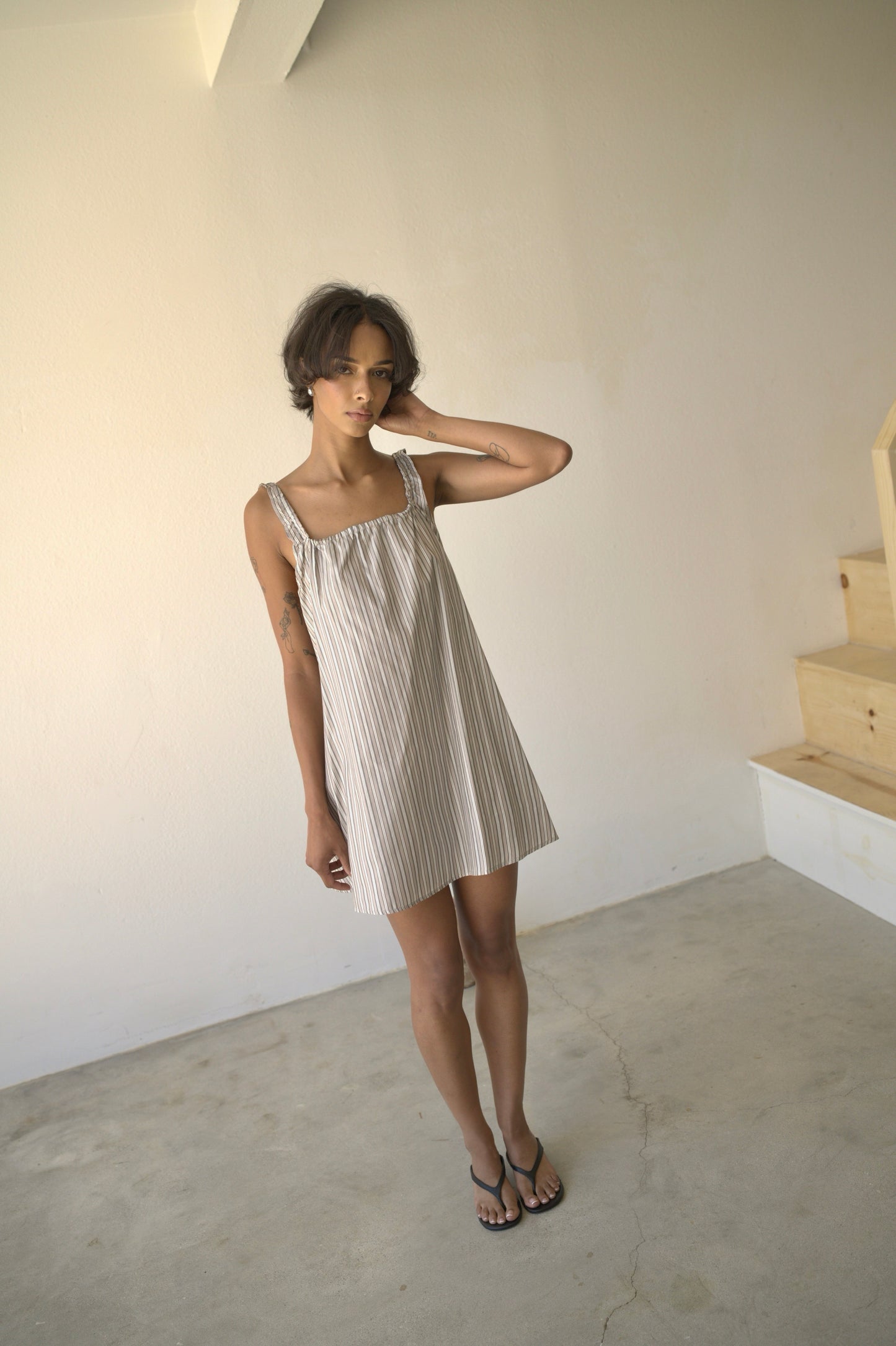 Deia Slip Dress | Stripe