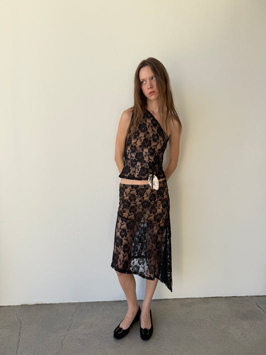 Cheri Asymmetrical Skirt | Black