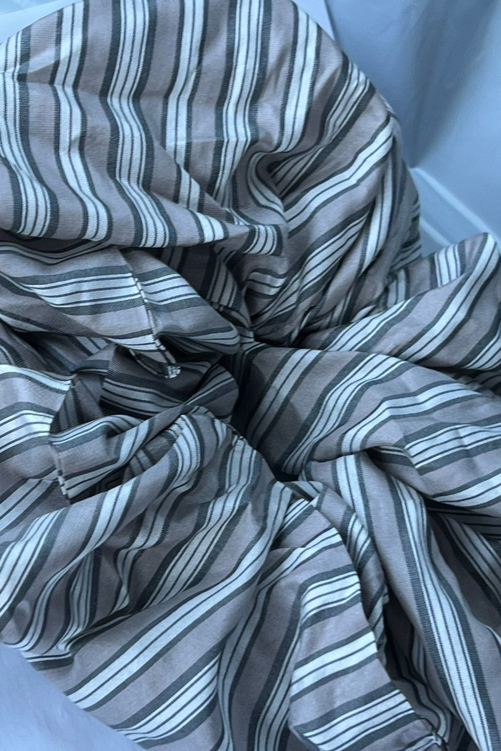 Scrunchie | Blue Grey Stripe