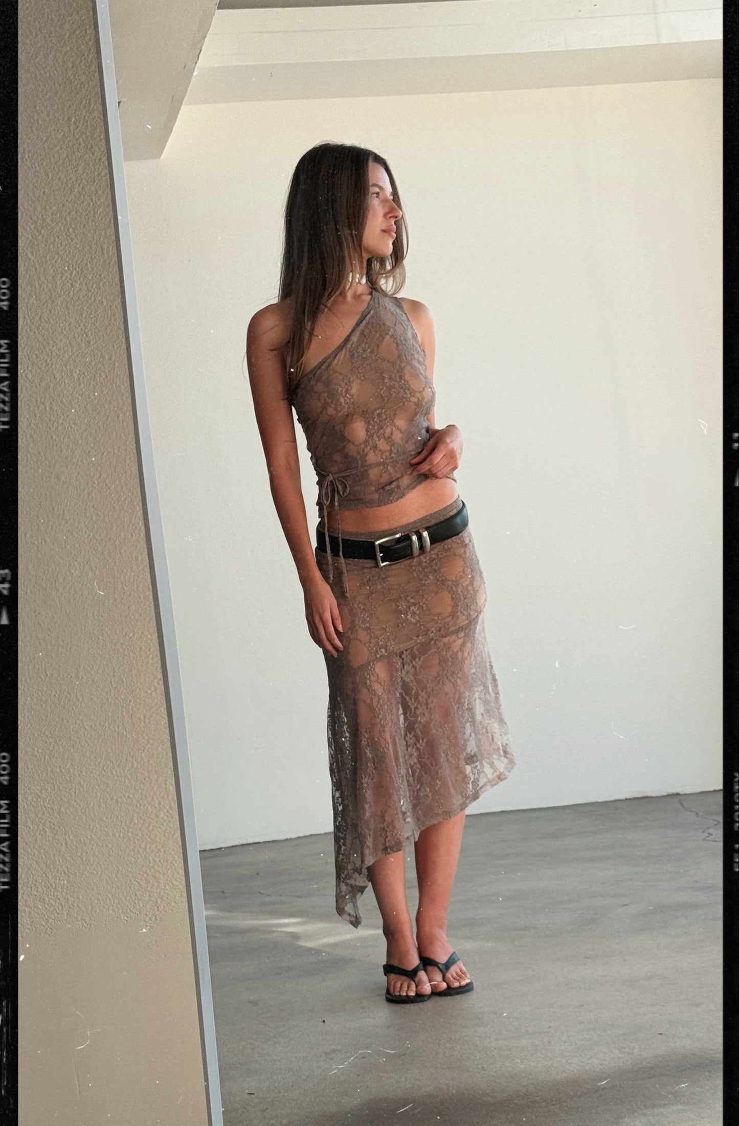 Cheri Asymmetrical Skirt | Mauve