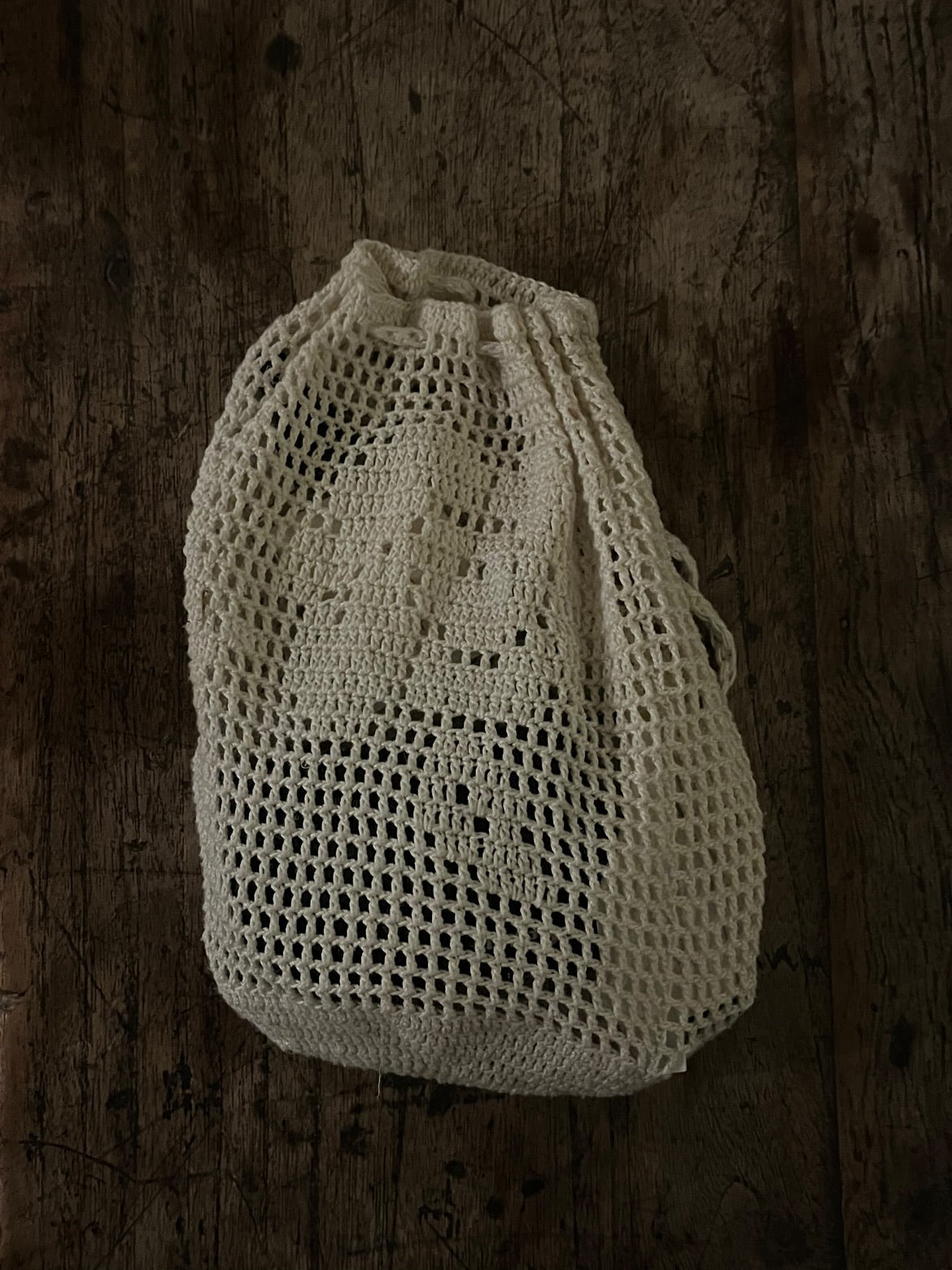 Filet Rose Crochet Bag