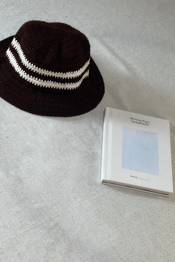 Artà Hat | Brown & White Stripe