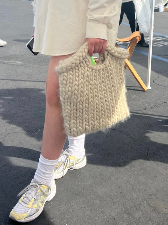 Knit Handbag | Ivory