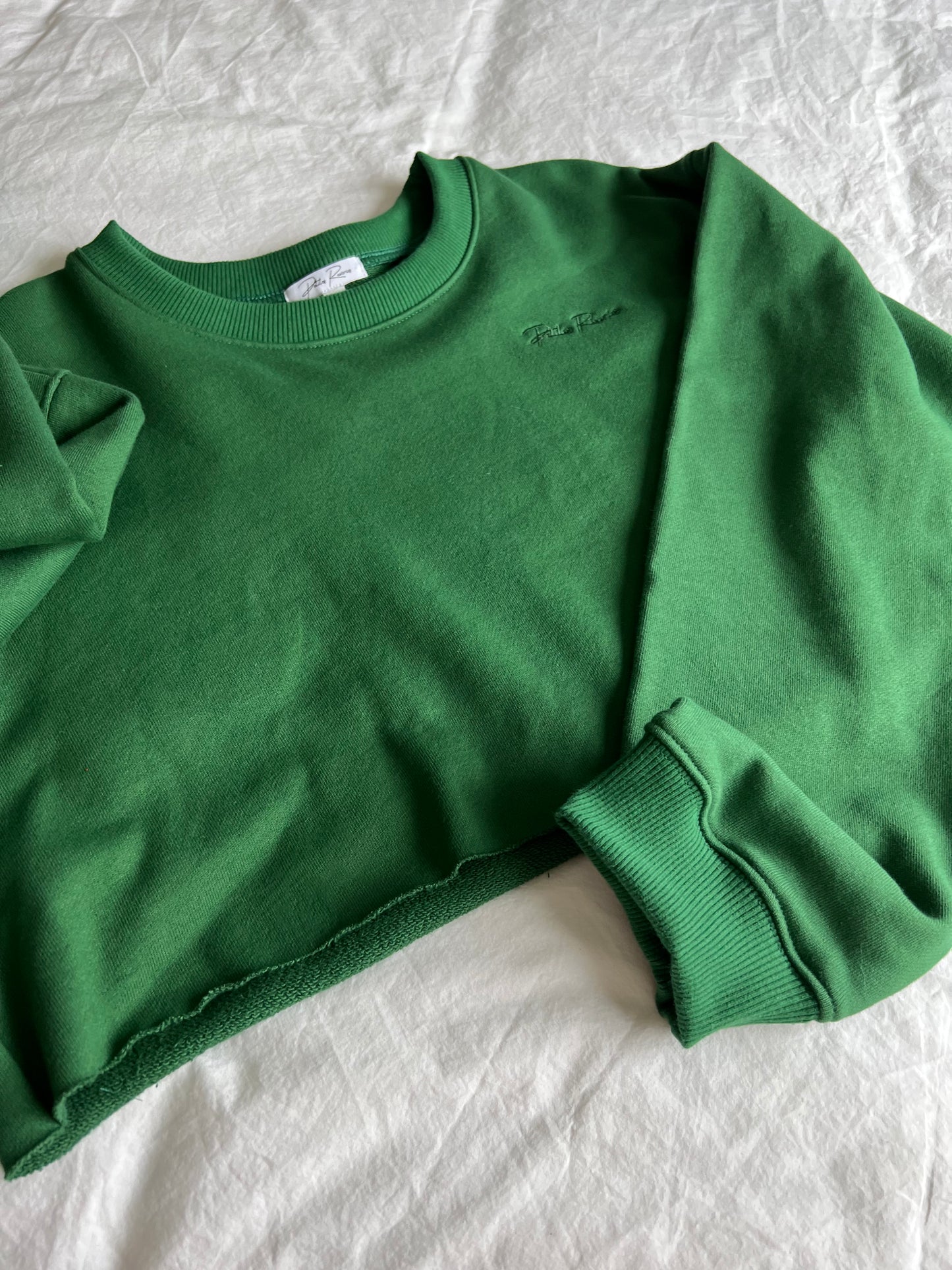 Raw Cropped Crewneck | Grass