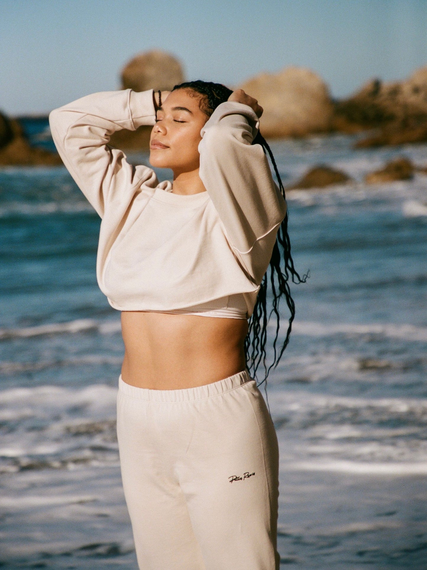 Raw Cropped Crewneck | Ivory