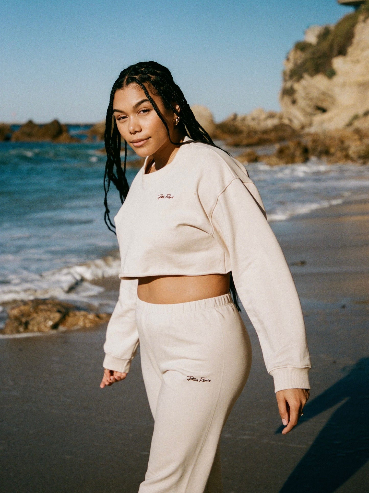 Raw Cropped Crewneck | Ivory